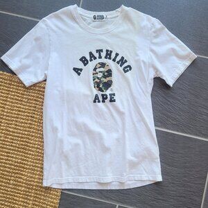 A Bathing Ape Bape 1st Camo College Tee Shirt Size Medium